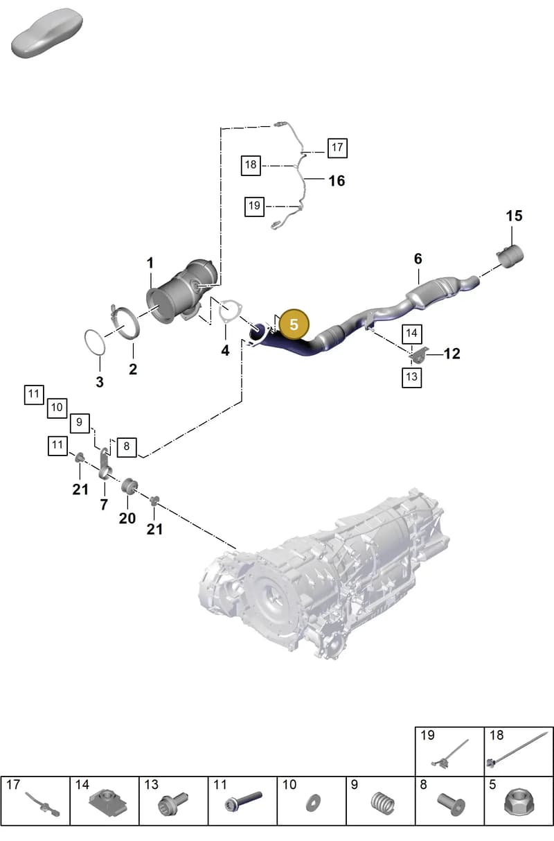 PAF911308 — Porsche Cayenne Coupe (2023-2023) diagram p60202230, position 5