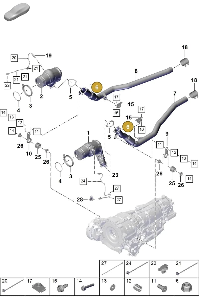 PAF911308 — Porsche Cayenne Coupe (2023-2023) diagram p60202260, position 6