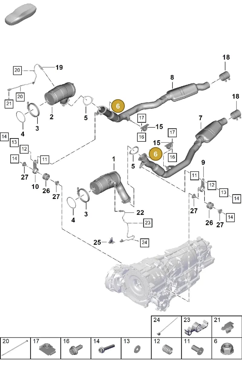 PAF911308 — Porsche Cayenne Coupe (2023-2023) diagram p60202270, position 6