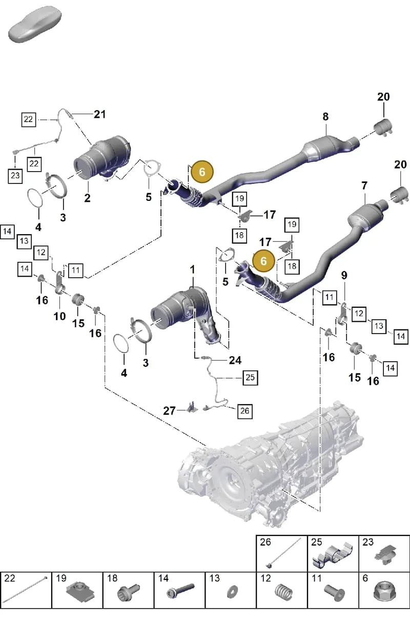 PAF911308 — Porsche Cayenne Coupe (2023-2023) diagram p60202280, position 6