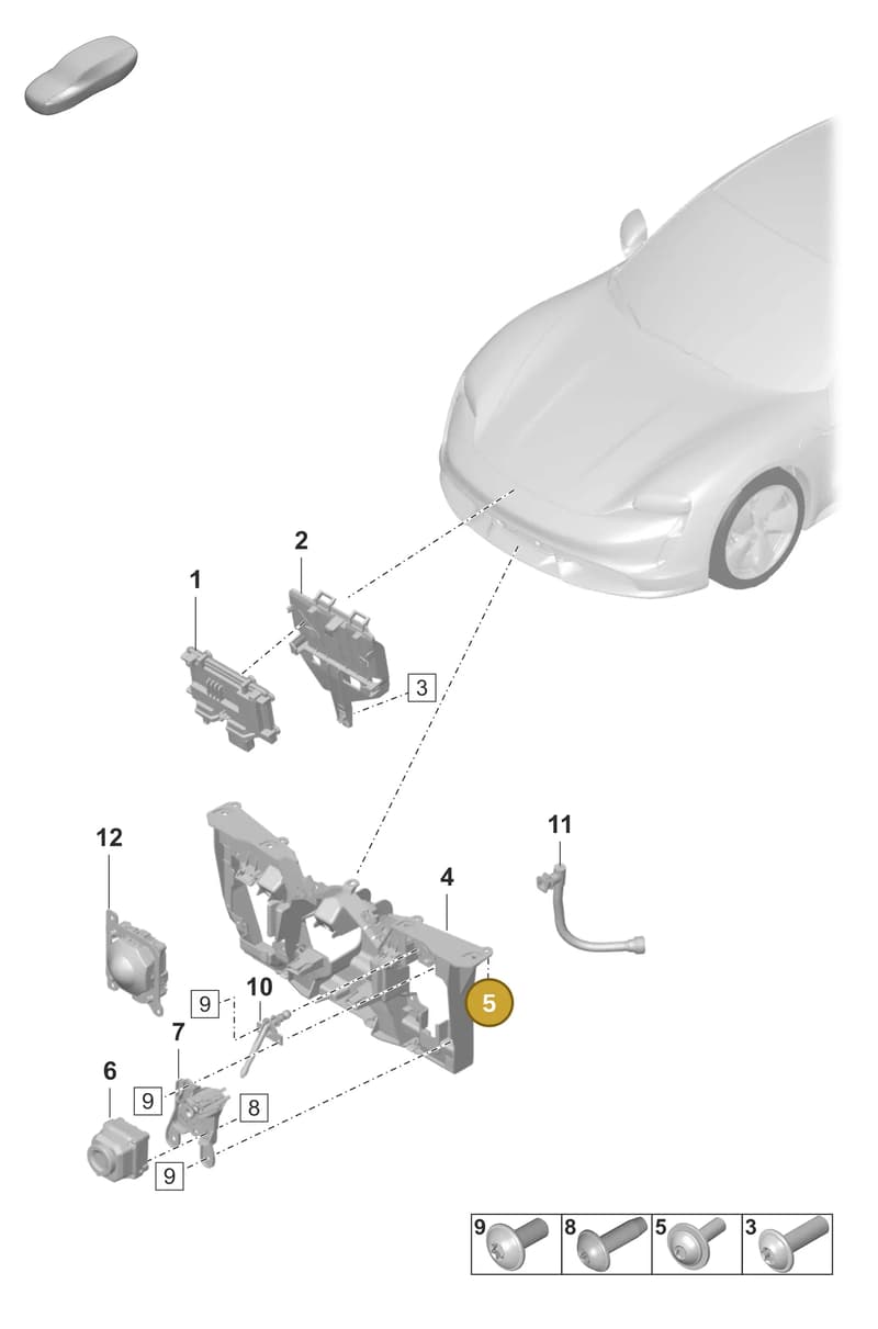 PAF911405 — Porsche Taycan Sport Turismo (2019-2024) diagram p56914000, position 5