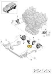 PAF911455 Porsche Multi-Point Socket Head Bolt with Collar