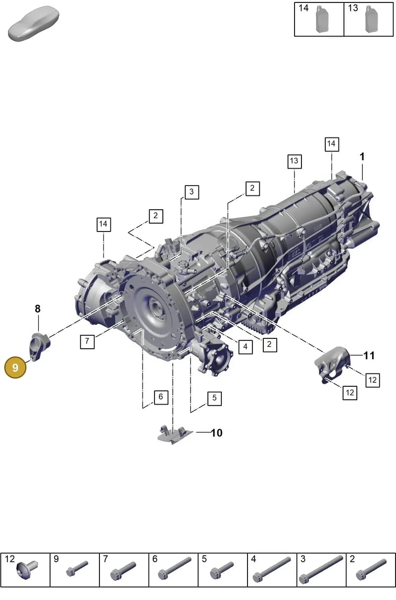 PAF911472 — Porsche Cayenne Coupe (2023-2023) diagram p60302010, position 9