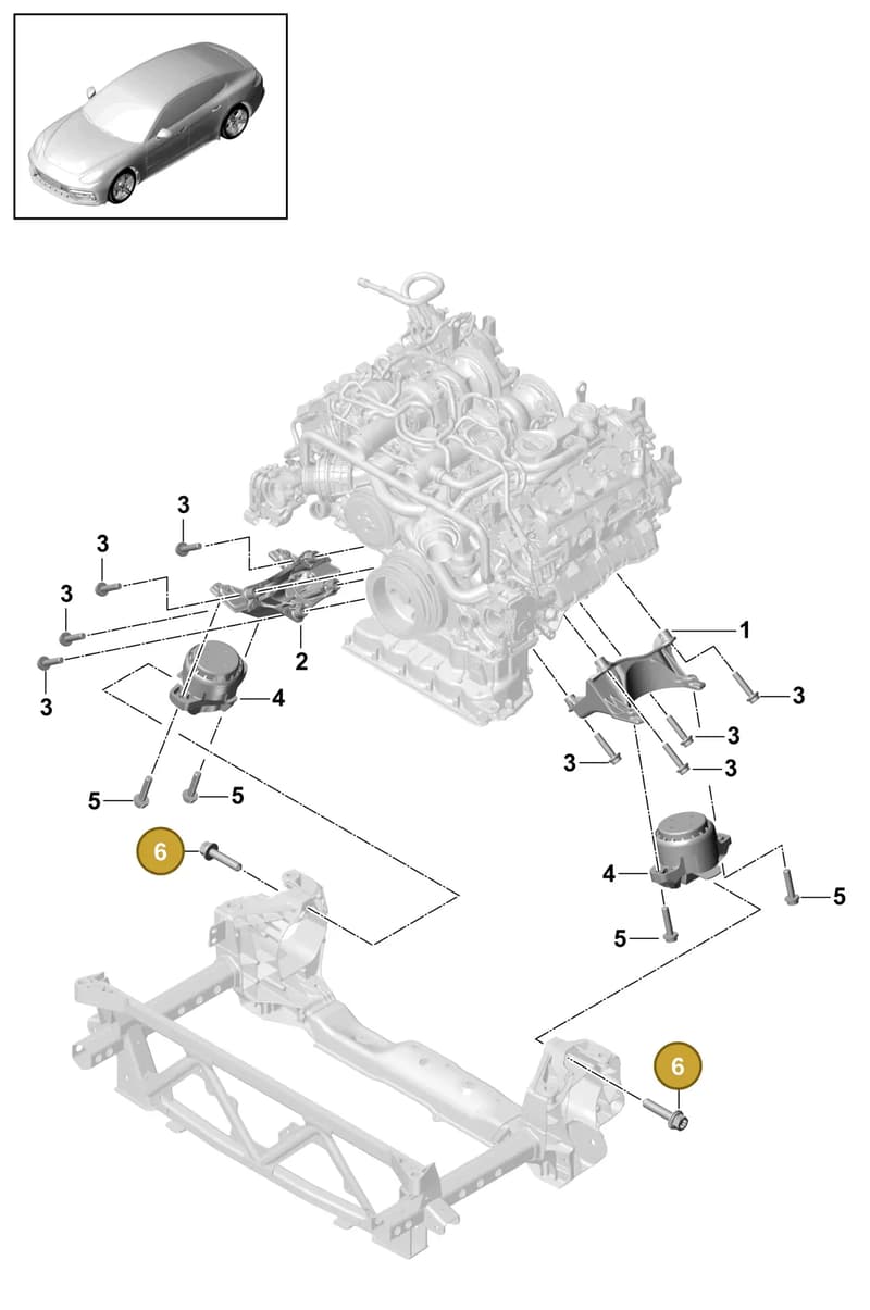 PAF911489 — Porsche Panamera (2016-2020) diagram p49109020, position 6