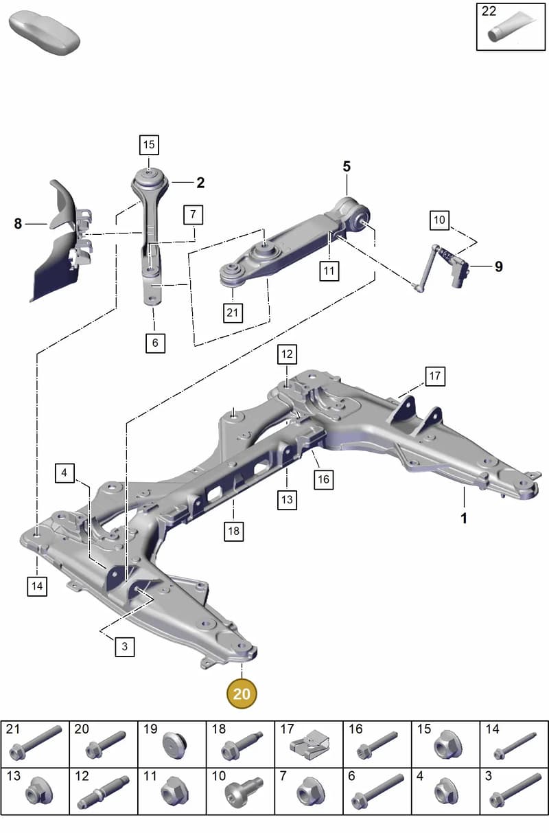 PAF911489 — Porsche Boxster Spyder (2019-2020) diagram p55401000, position 20