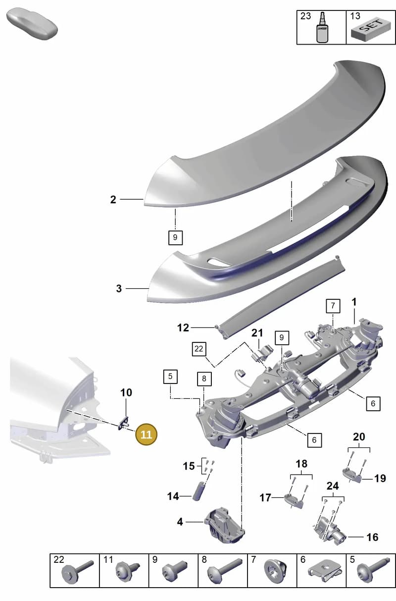 PAF911529 — Porsche 911 (2020-2022) diagram p57803180, position 11