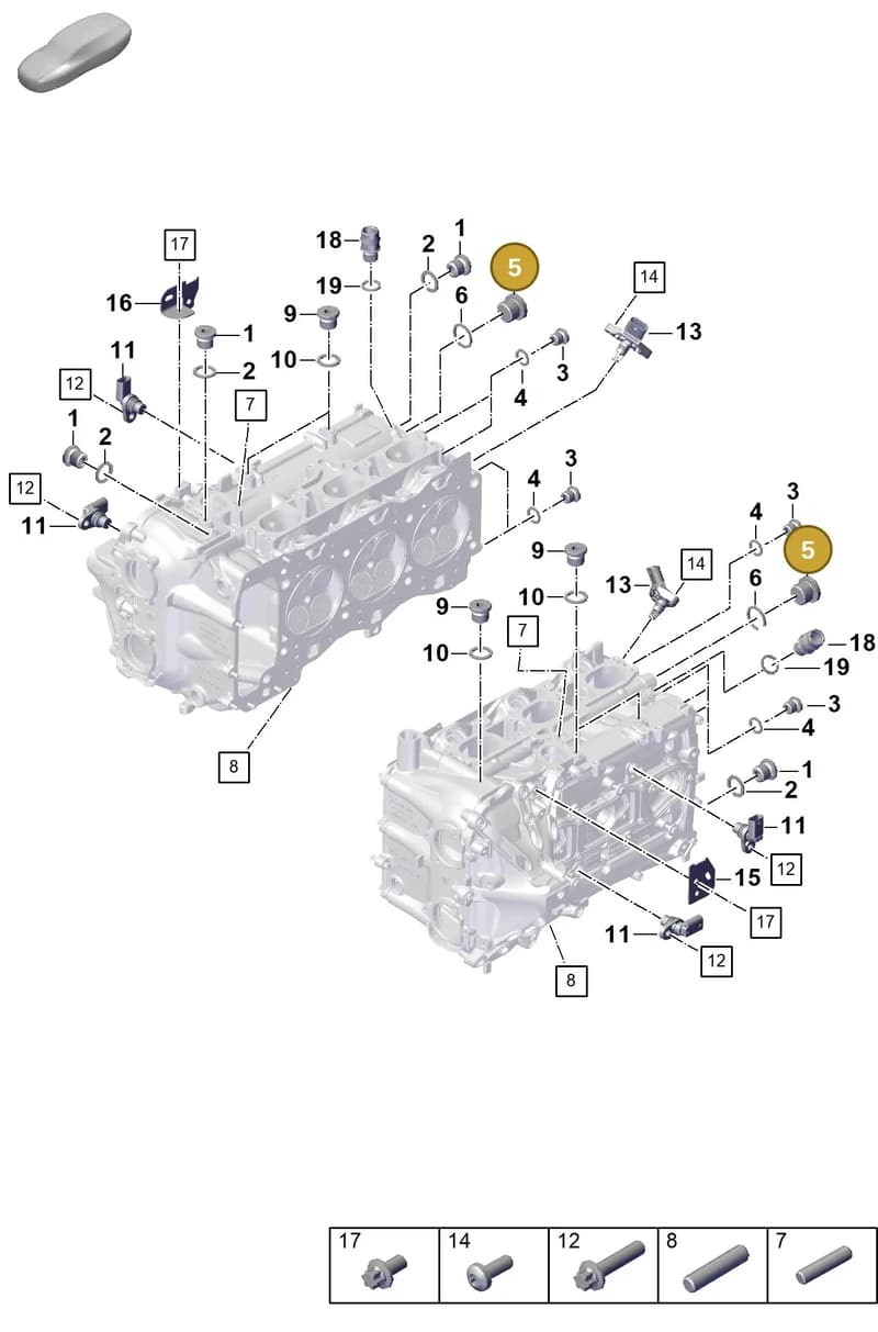 PAF911559 — Porsche 911 (2021-2022) diagram p59103020, position 5