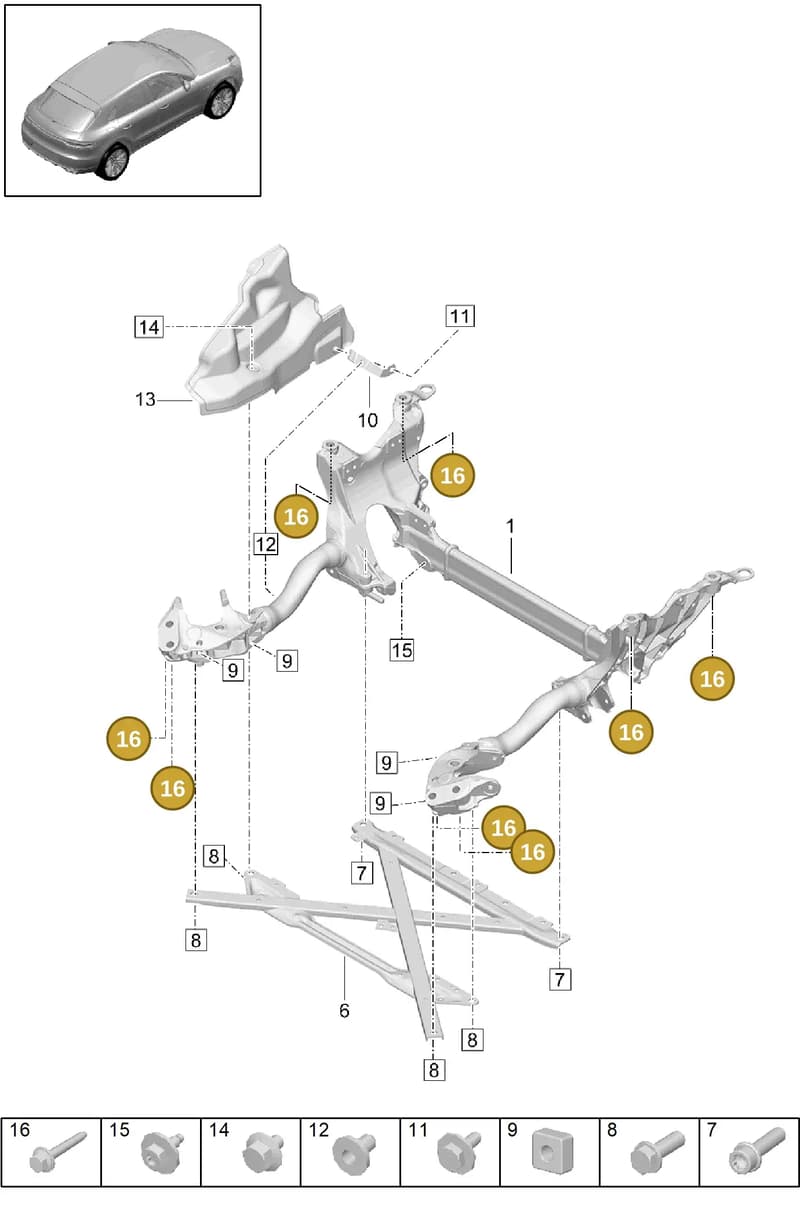 PAF911561 — Porsche Macan (2018-2022) diagram p52401000, position 16