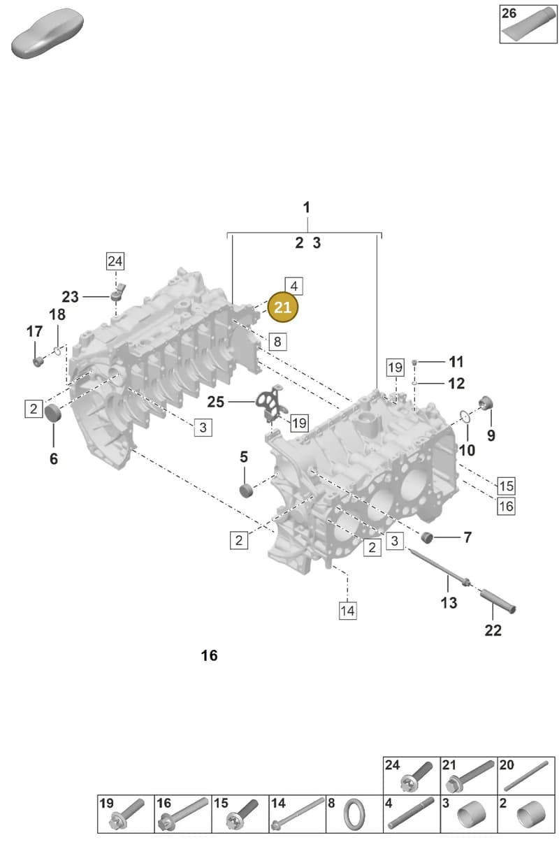 PAF911671 — Porsche 911 (2024-2025) diagram p53000002, position 21