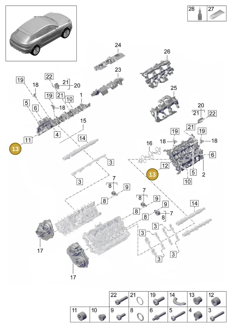 PAF911679 — Porsche Macan (2018-2022) diagram p52000072, position 13