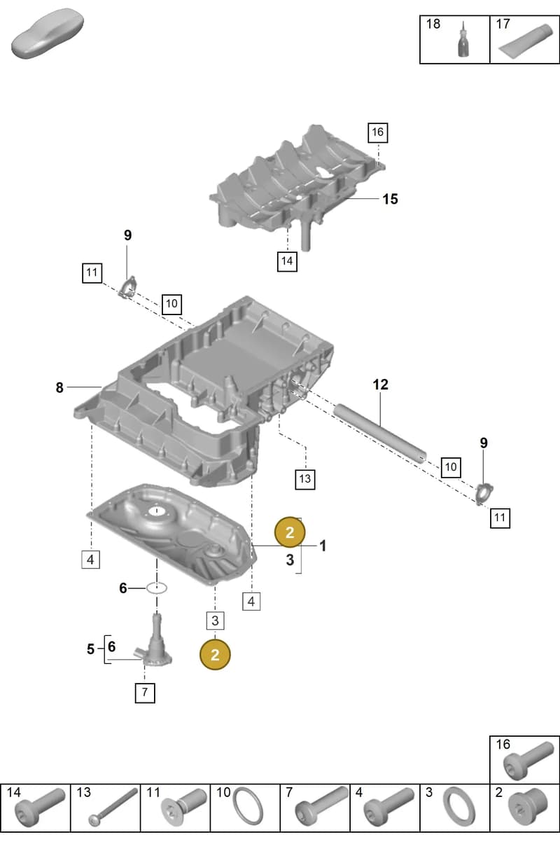 PAF911679 — Porsche Panamera (2023-2025) diagram p58104100, position 2