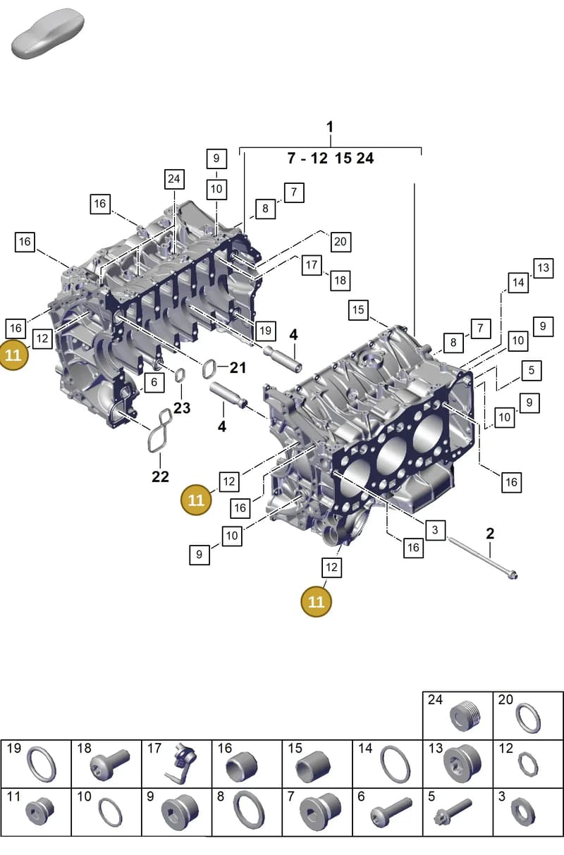 PAF911679 — Porsche 911 (2024-2025) diagram p63101150, position 11