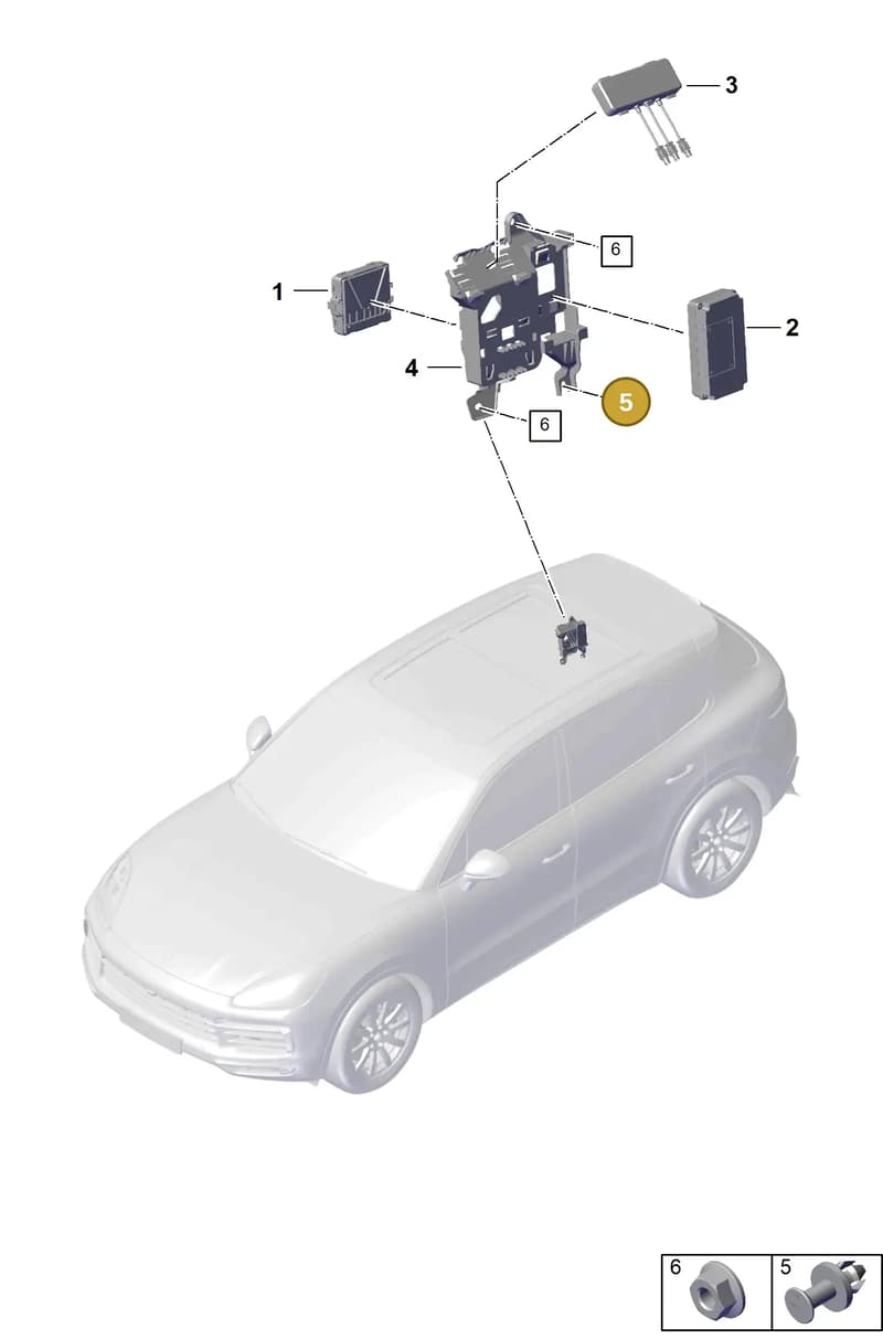 PAF911829 — Porsche Cayenne (2017-2023) diagram p51901010, position 5