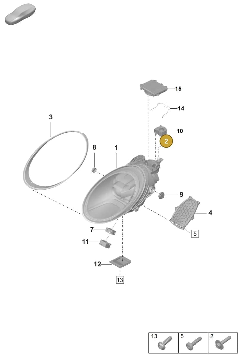 PAF911835 — Porsche 911 (2020-2022) diagram p53905020, position 2