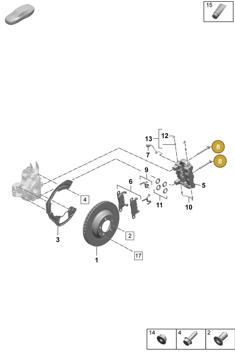PAF911837 — Porsche Taycan Sport Turismo (2023-2025) diagram p64603050, position 8