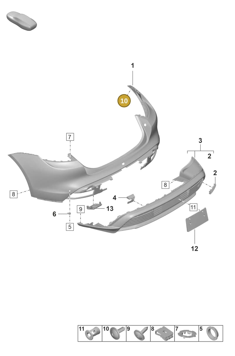 PAF911883A — Porsche Taycan Sport Turismo (2023-2025) diagram p56802500, position 10