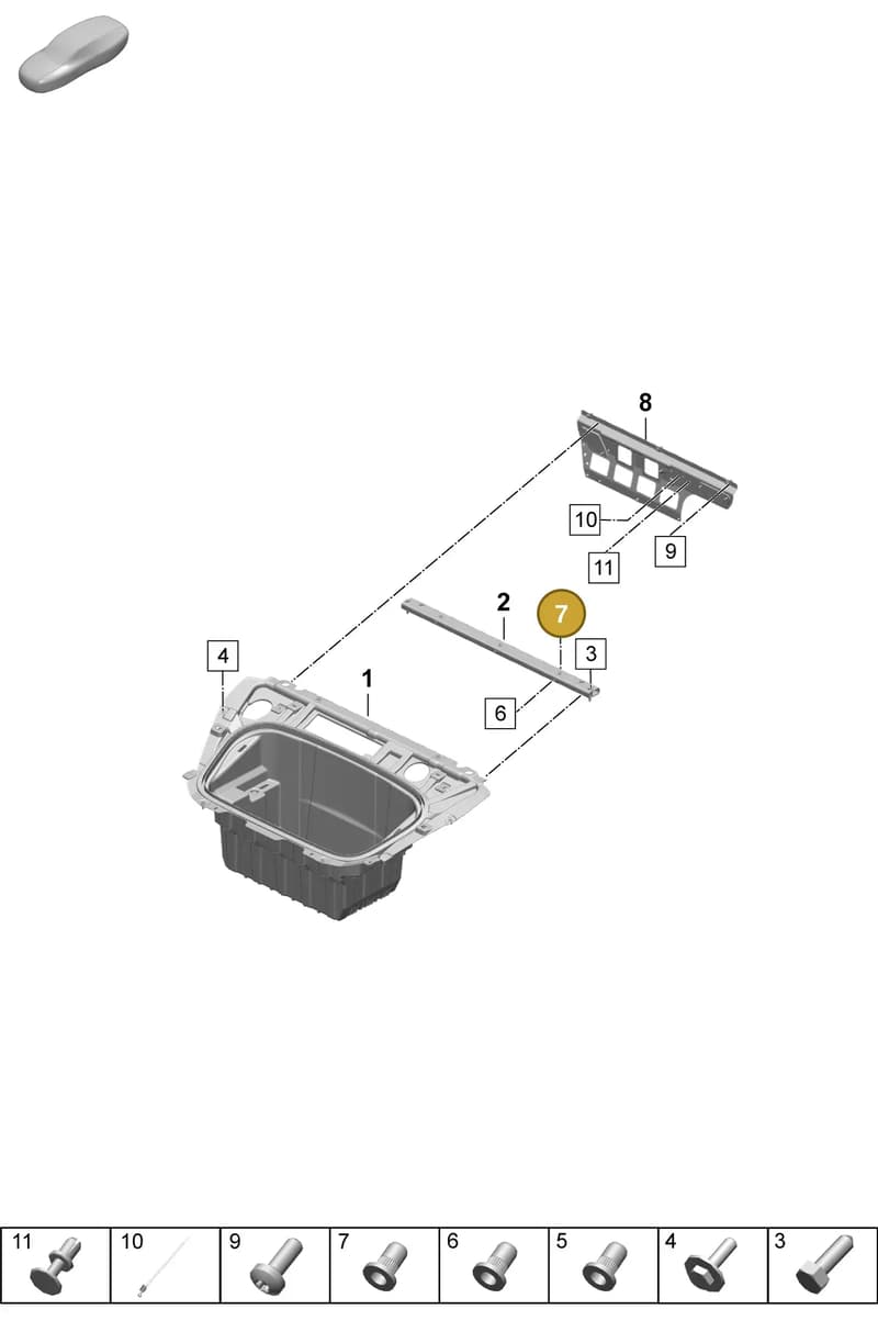 PAF912007 — Porsche Taycan Sport Turismo (2023-2025) diagram p64801130, position 7