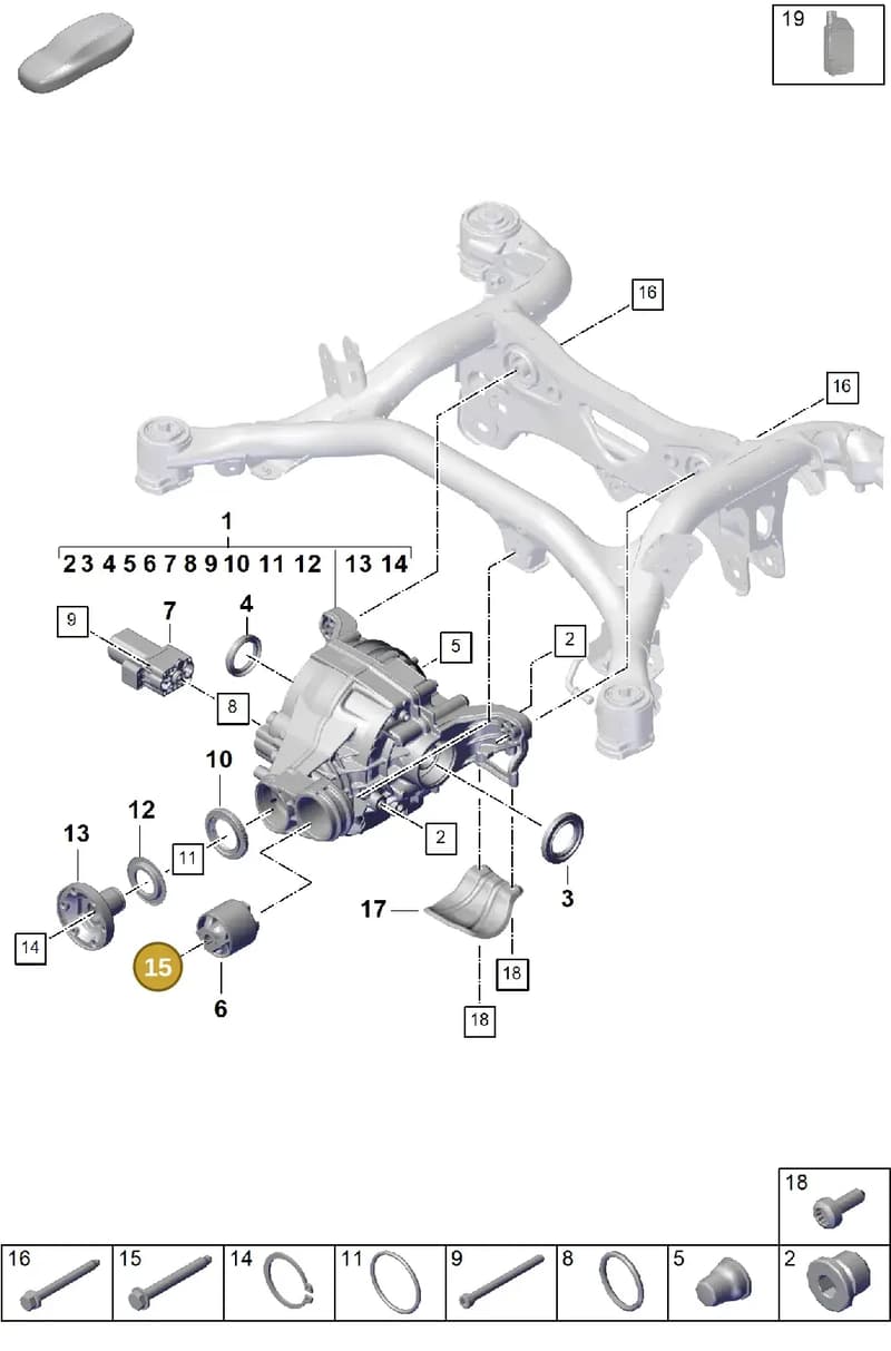 PAF91201301 — Porsche Cayenne Coupe (2023-2023) diagram p60305010, position 15