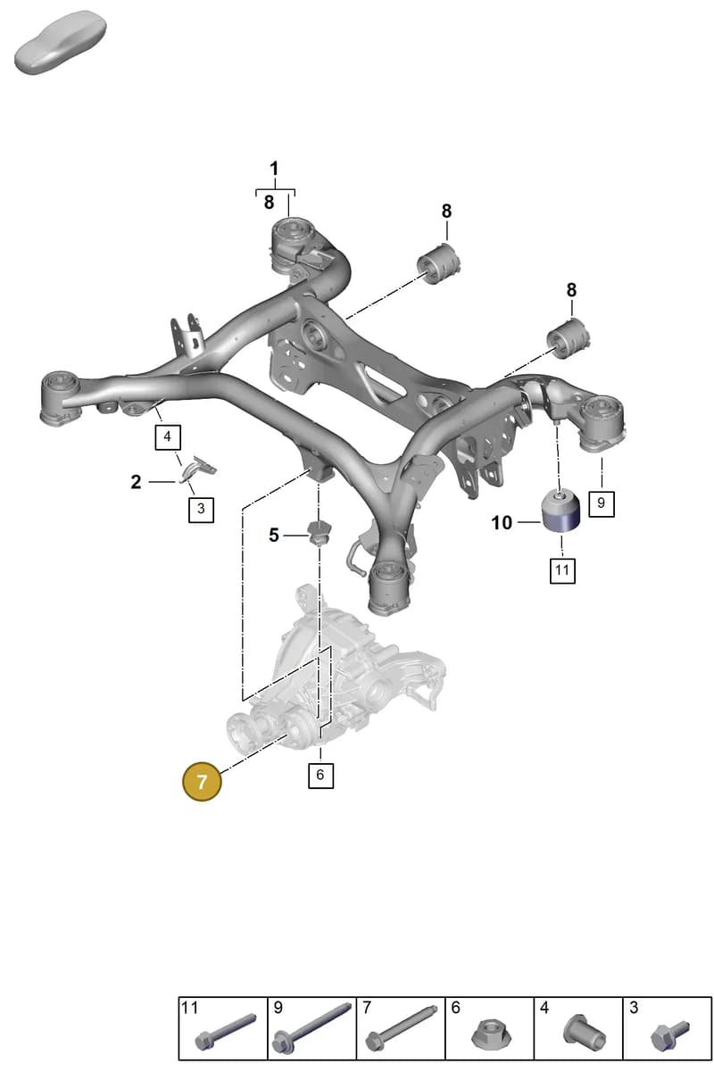PAF91201301 — Porsche Cayenne Coupe (2023-2023) diagram p60501000, position 7