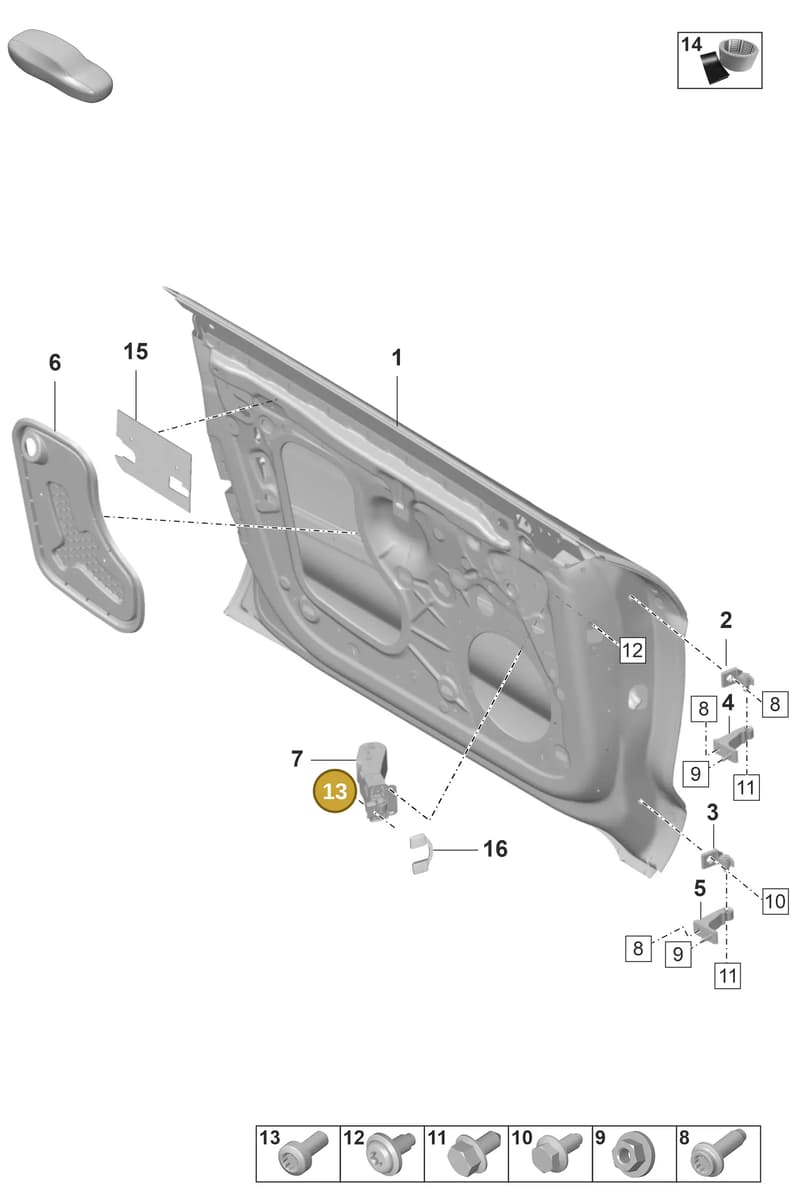 PAF912032 — Porsche Taycan Sport Turismo (2019-2024) diagram p56804000, position 13