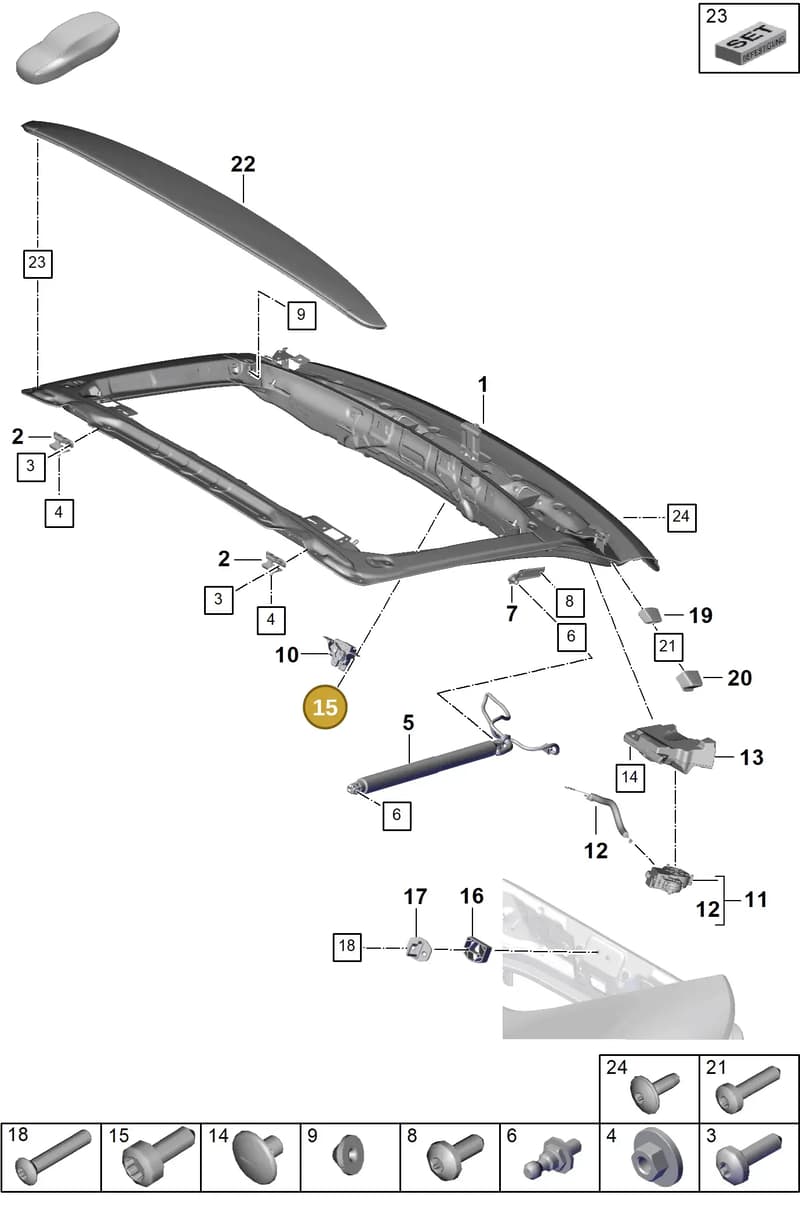 PAF912032 — Porsche Panamera (2023-2025) diagram p62803100, position 15