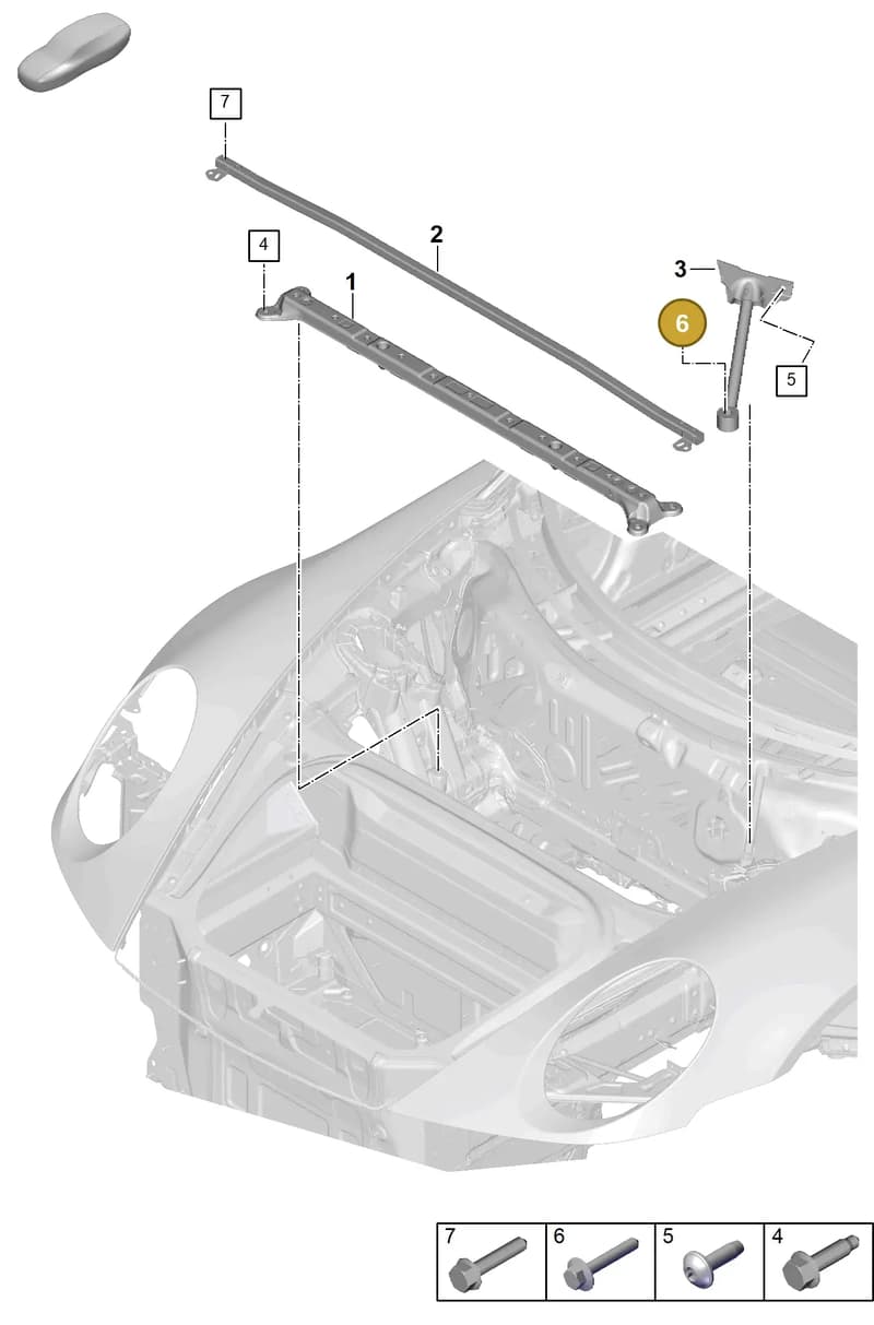 PAF912040 — Porsche 911 (2024-2025) diagram p63801150, position 6