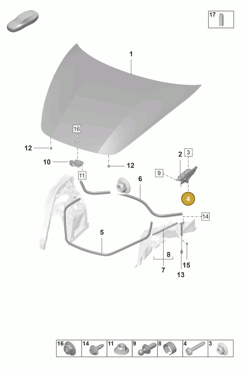 PAF912056 — Porsche Panamera (2020-2023) diagram p58803000, position 4