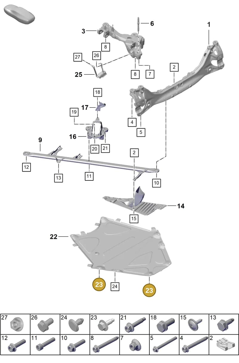 PAF912056 — Porsche 911 (2024-2025) diagram p63501000, position 23