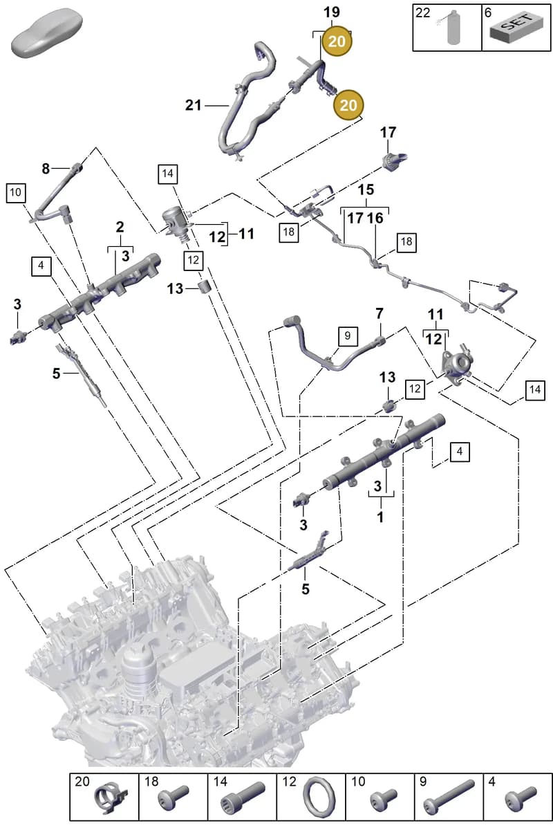 PAF912086 — Porsche Panamera (2023-2025) diagram p62107000, position 20