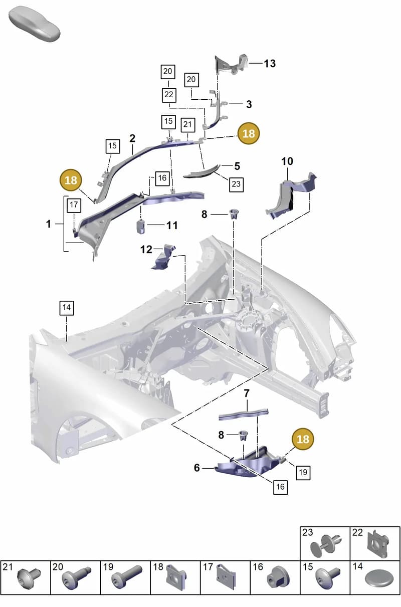 PAF912128 — Porsche Panamera (2023-2025) diagram p62813000, position 18