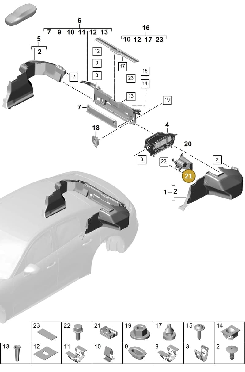 PAF912128 — Porsche Panamera (2023-2025) diagram p62807500, position 21