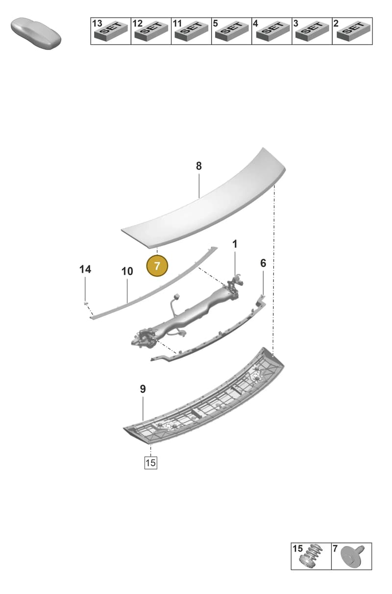 PAF912149 — Porsche Taycan Sport Turismo (2019-2024) diagram p56803150, position 7