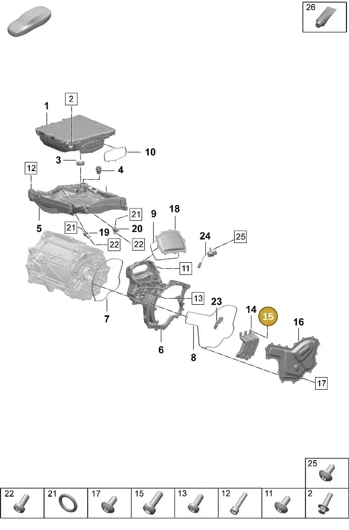 PAF91219101 — Porsche Taycan Sport Turismo (2023-2025) diagram p64152060, position 15
