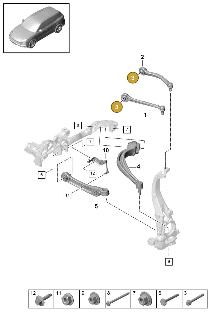 PAF91221601 — Porsche Cayenne (2017-2023) diagram p51401010, position 3