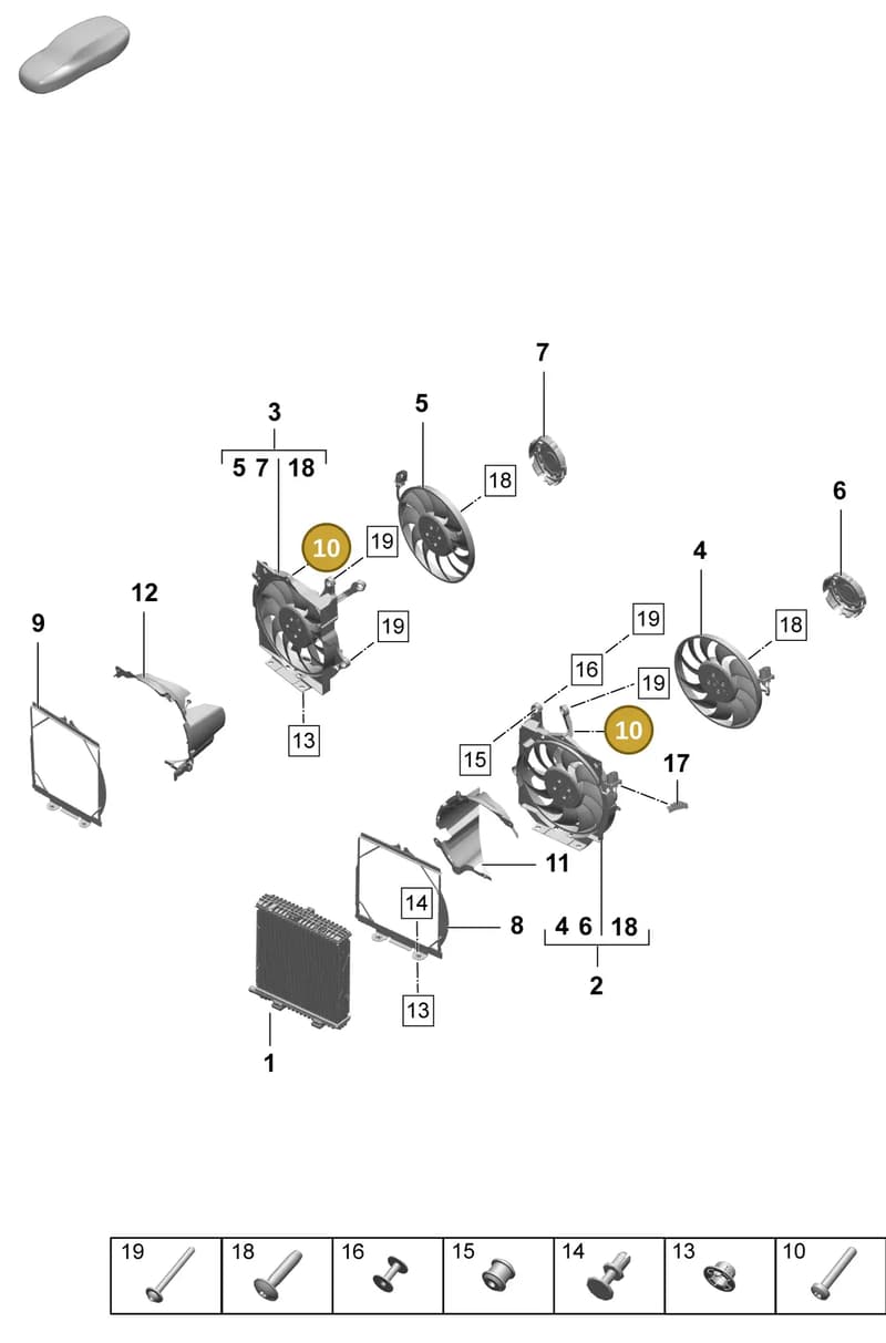 PAF912322 — Porsche Taycan Sport Turismo (2023-2025) diagram p64155200, position 10