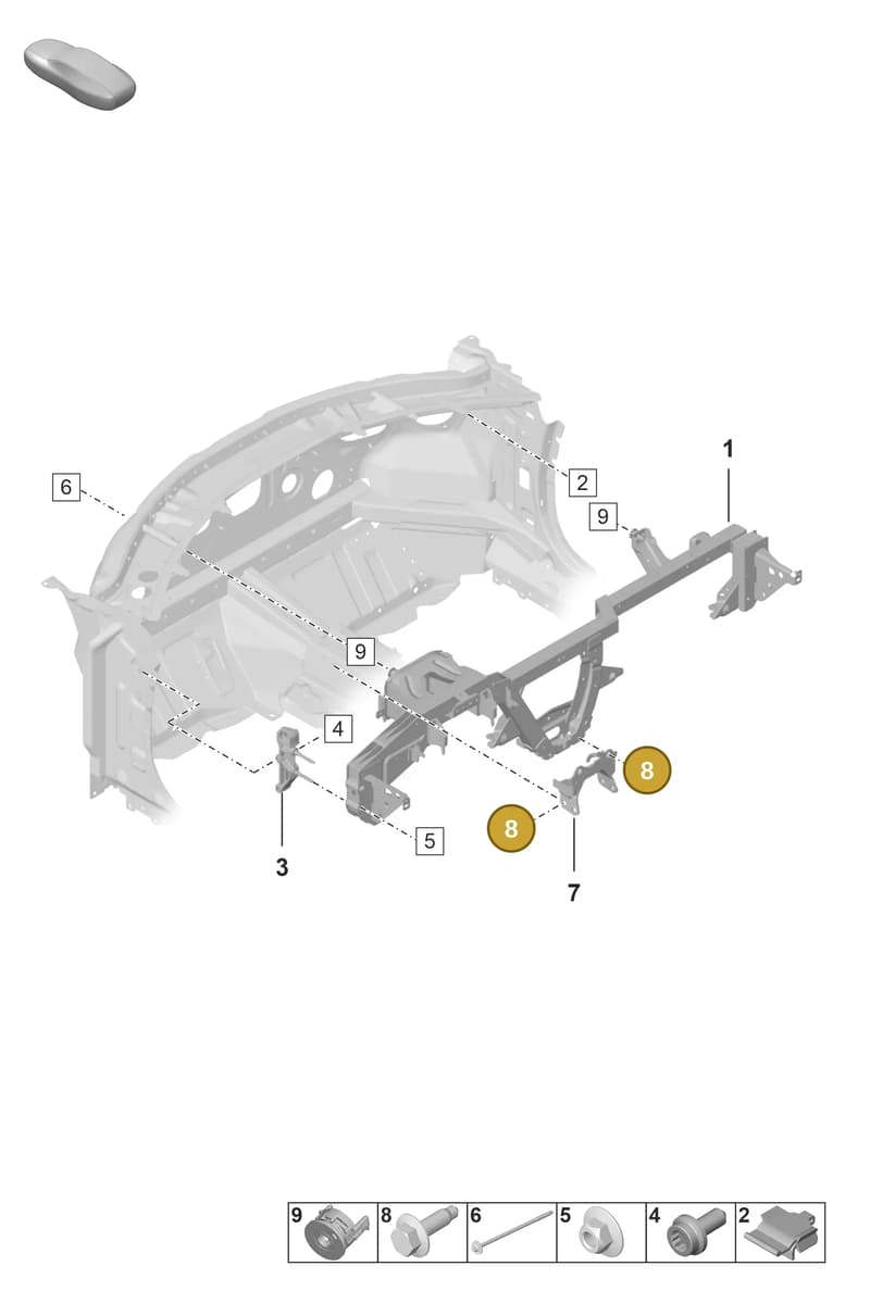 PAF912377 — Porsche 911 (2021-2022) diagram p53809200, position 8