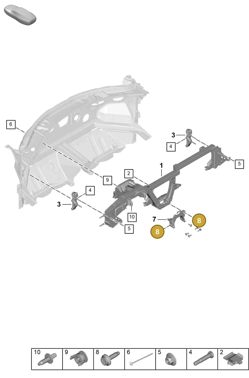 PAF912377 — Porsche 911 (2024-2025) diagram p63809150, position 8