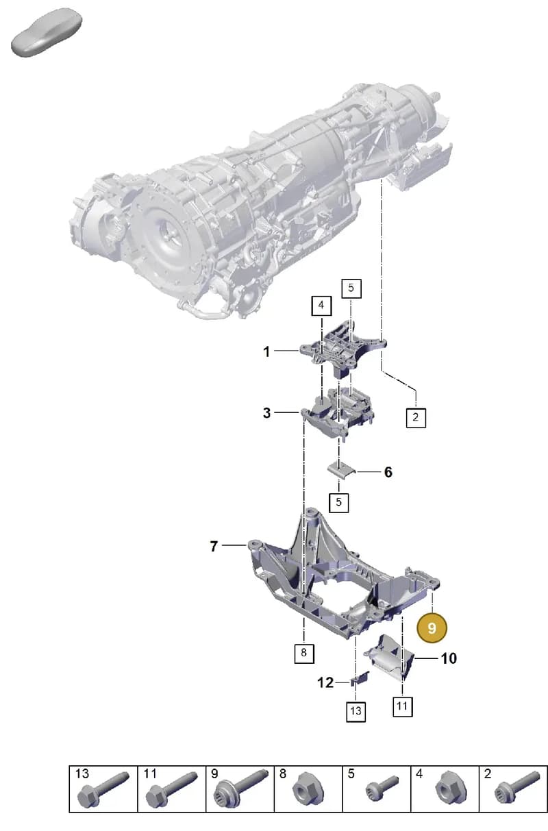 PAF91240001 — Porsche Cayenne Coupe (2023-2023) diagram p60306010, position 9