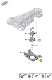PAF91240001 Porsche Bolt with Washer