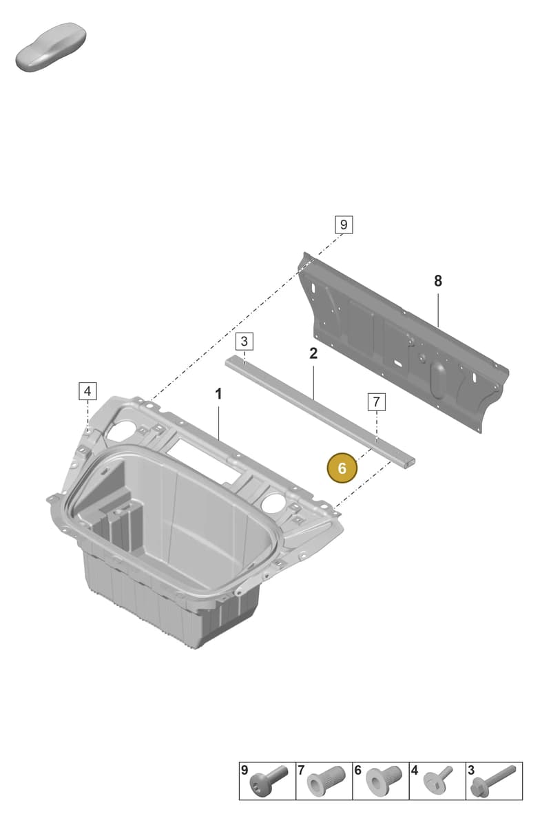 PAF912508 — Porsche Taycan Sport Turismo (2019-2024) diagram p56801150, position 6