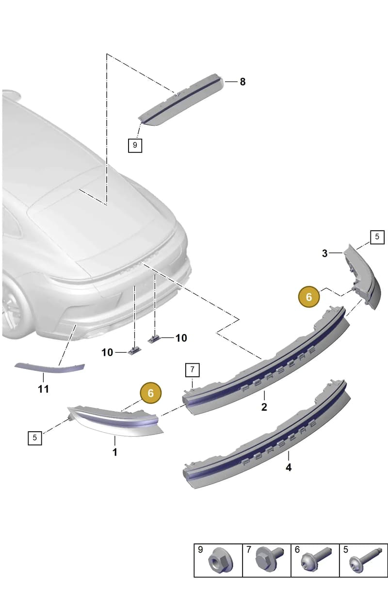 PAF912538 — Porsche Panamera (2023-2025) diagram p62908400, position 6