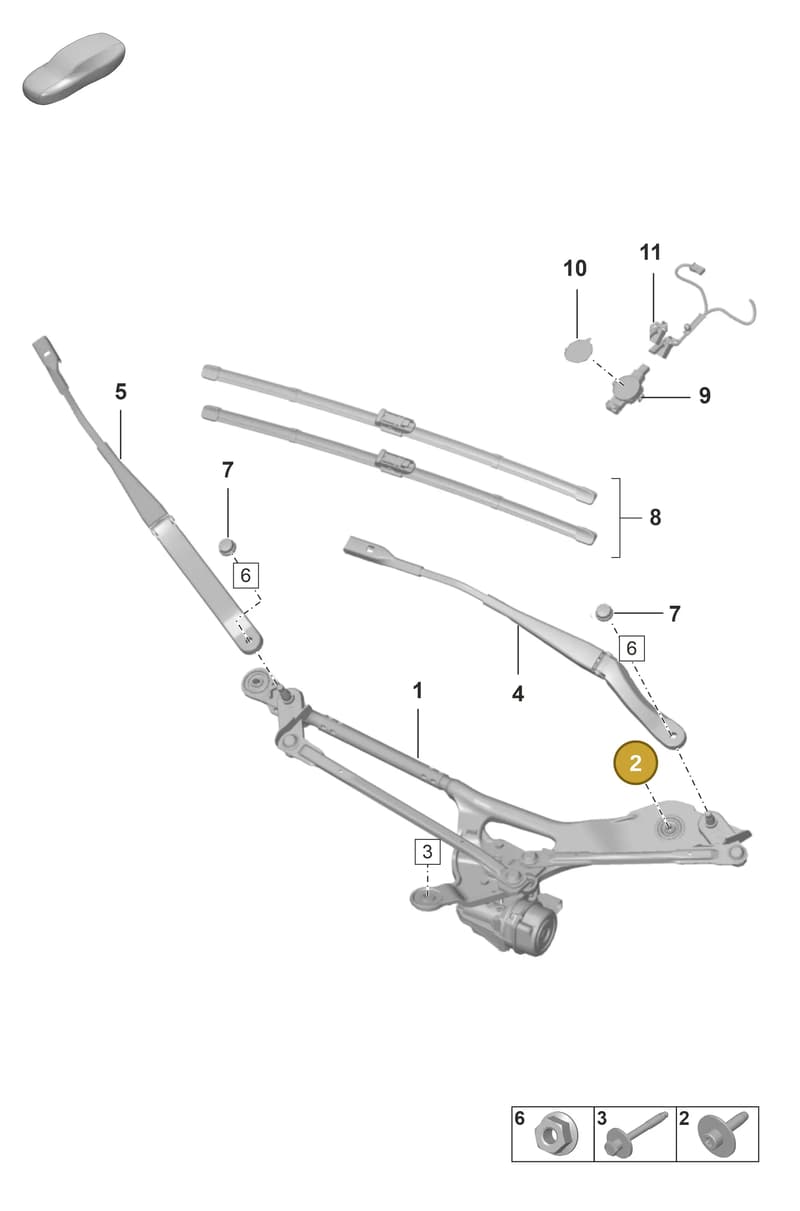 PAF912632 — Porsche 911 (2021-2022) diagram p59904000, position 2