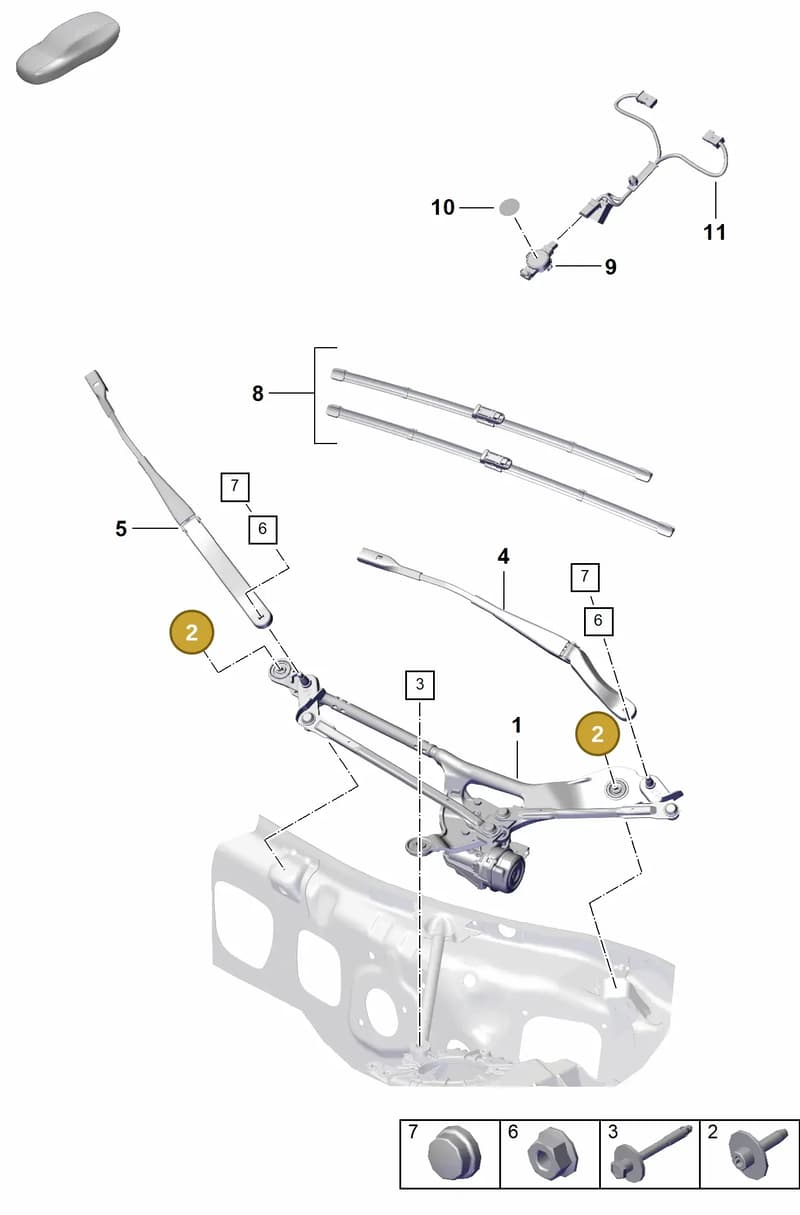 PAF912632 — Porsche 911 (2024-2025) diagram p53904000, position 2