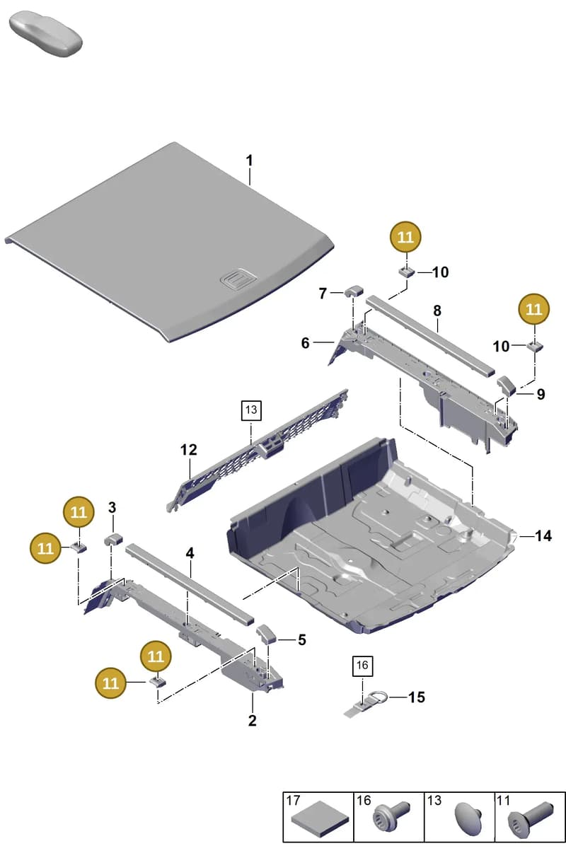 PAF912638 — Porsche Cayenne Coupe (2023-2023) diagram p60807550, position 11