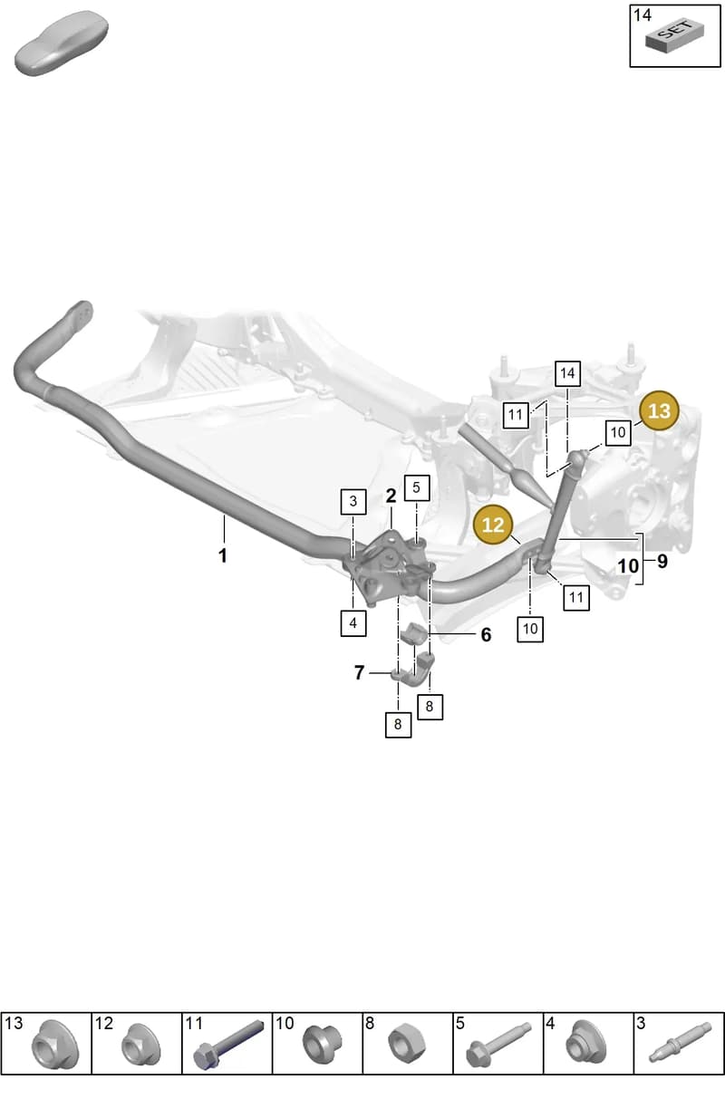 PAF912679 — Porsche 911 (2021-2022) diagram p59502110, position 12+13