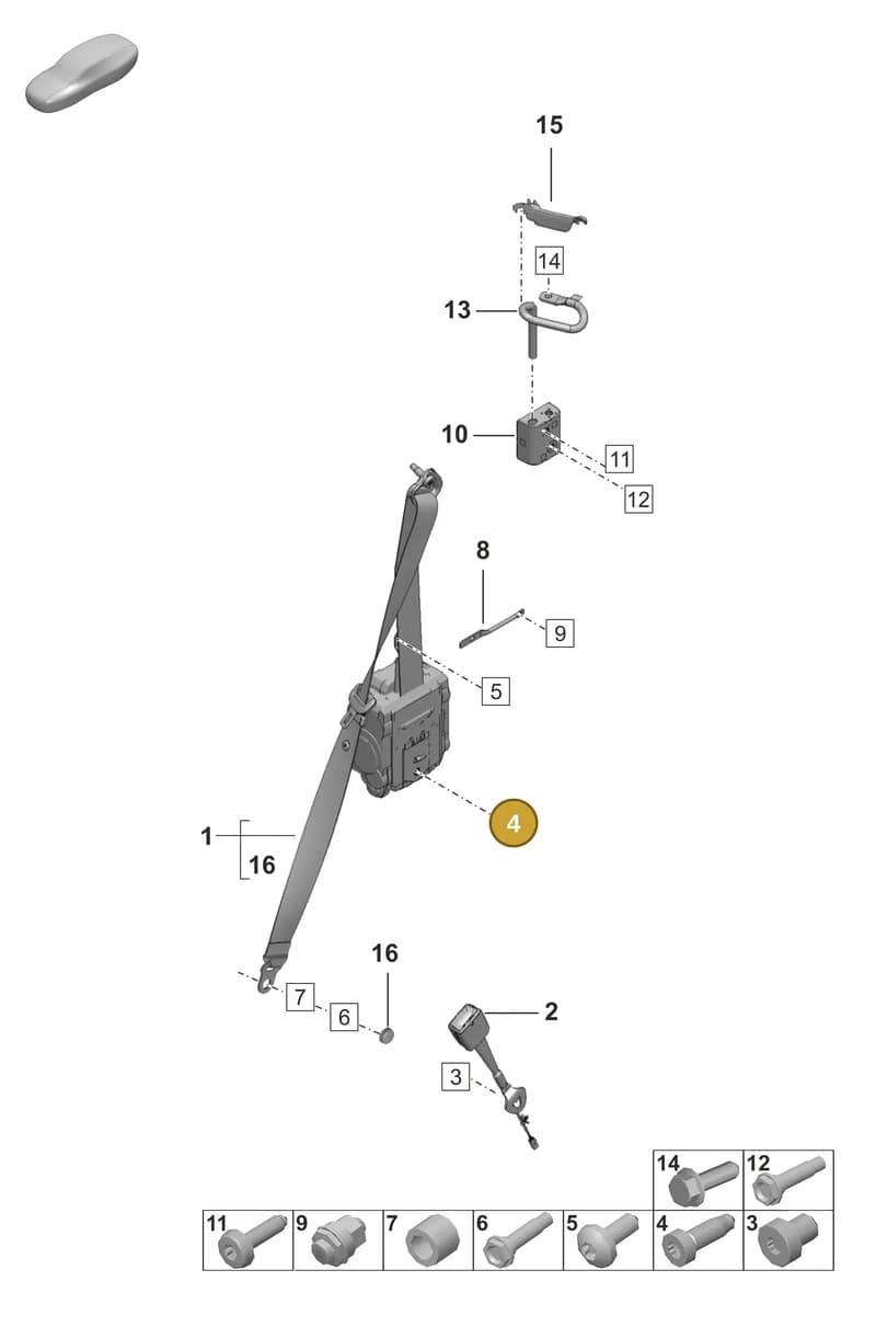 PAF912680 — Porsche 911 (2024-2025) diagram p53812000, position 4