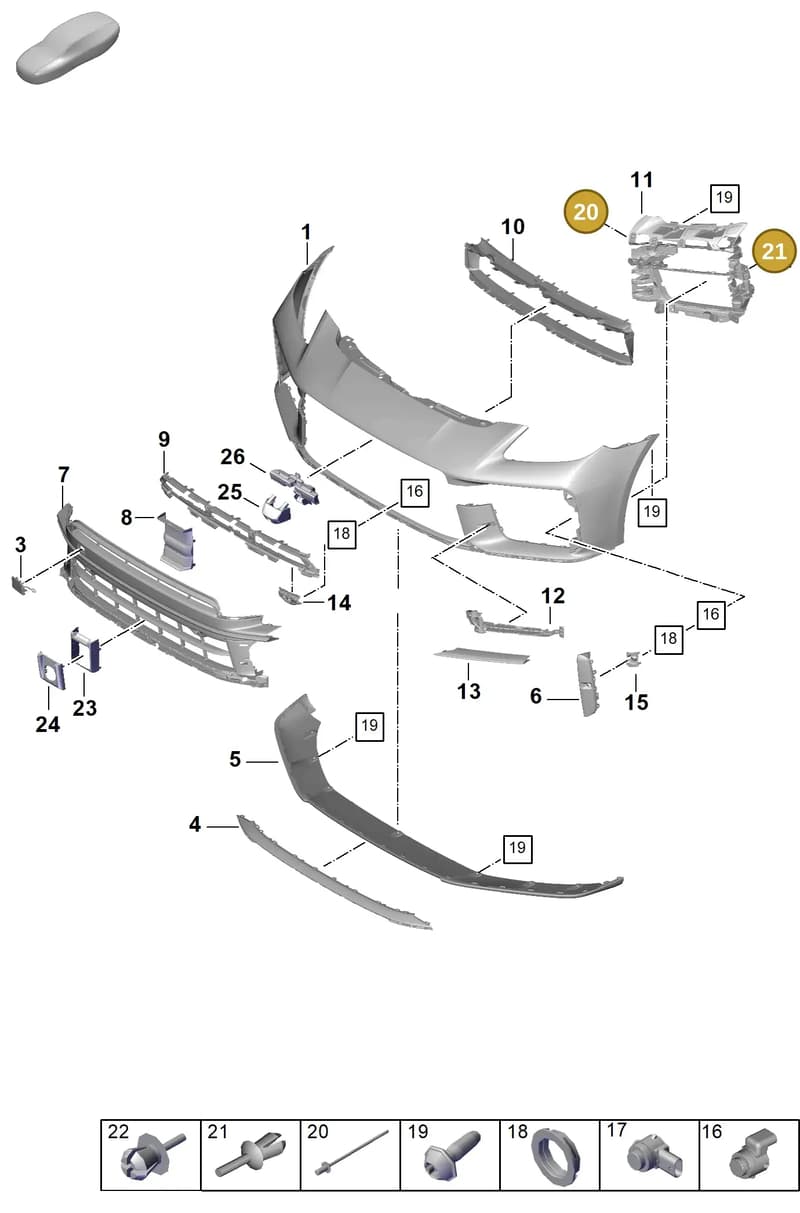 PAF912692 — Porsche Panamera (2023-2025) diagram p62802020, position 20+21