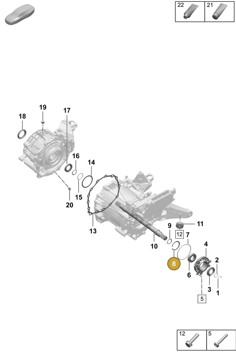 PAF912738 — Porsche Taycan Sport Turismo (2023-2025) diagram p64354100, position 8