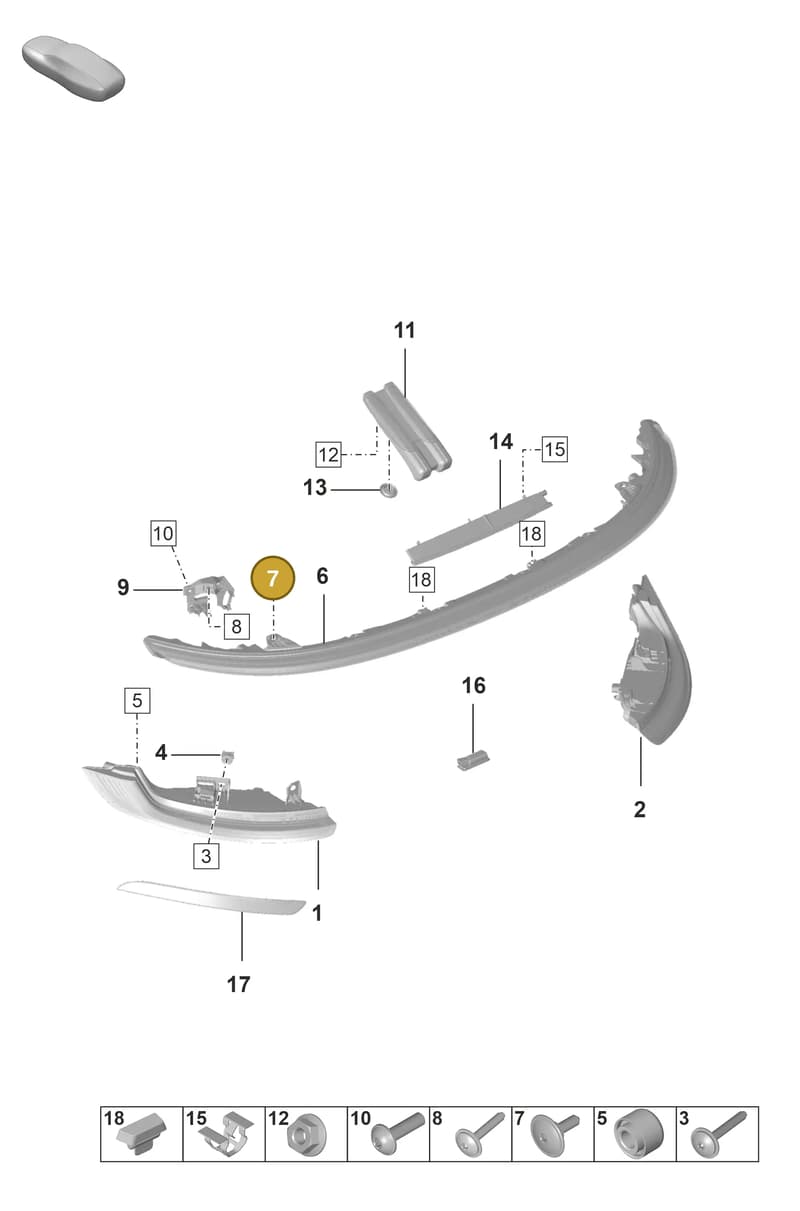 PAF912766 — Porsche 911 (2018-2024) diagram p53905050, position 7