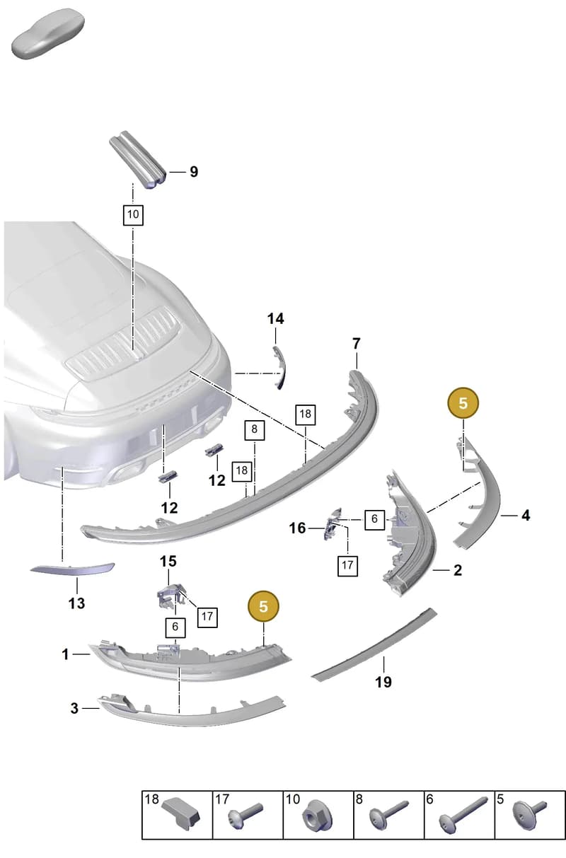 PAF912766 — Porsche 911 (2024-2025) diagram p63908400, position 5